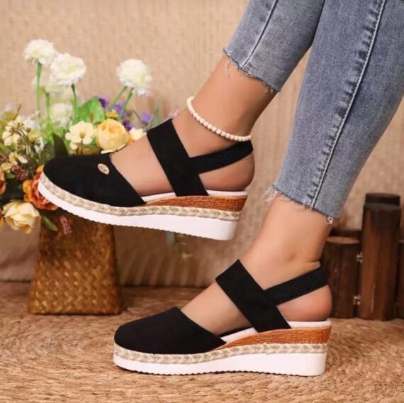 Black Stylish Platform Sandals