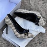 White Tweed Women High Heel