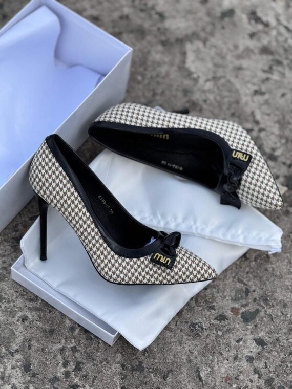 White Tweed Women High Heel
