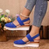 Blue Stylish Platform Sandals