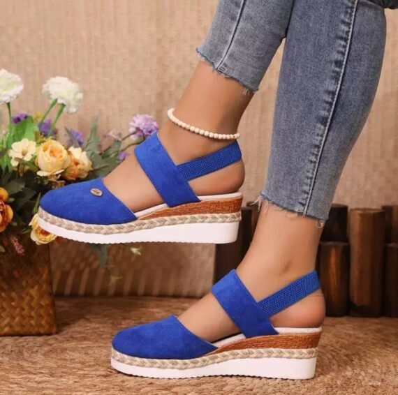 Blue Stylish Platform Sandals
