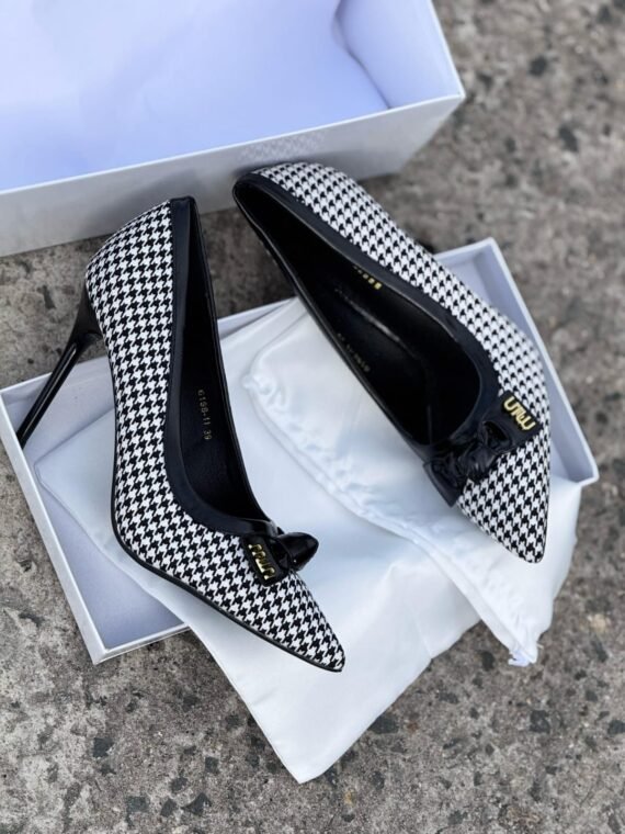 Silver Tweed Women High Heel