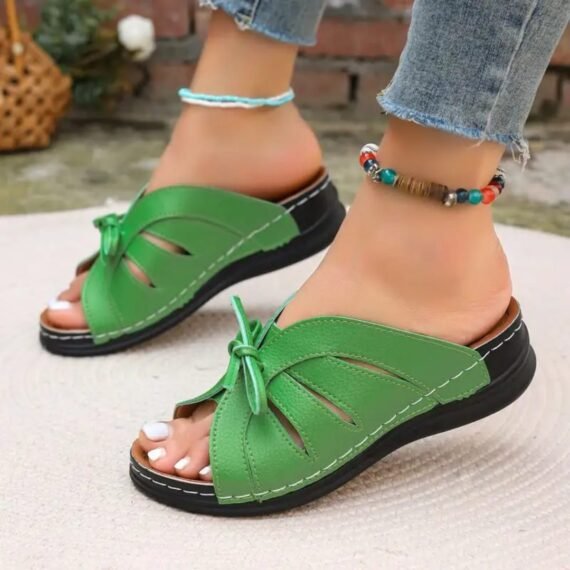 Green Women's Mule Sandals