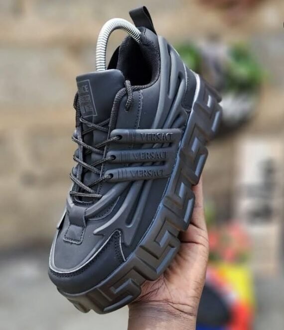 Black Versace Chain Reaction sneakers