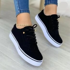 Upgrade your everyday footwear with our Suede Platform Sneakers, designed to bring together modern style and lasting comfort. Crafted with a soft suede upper for a premium look and feel, these sneakers feature a sturdy platform sole that adds subtle height and a trendy edge. The cushioned insole and supportive design make them ideal for all-day wear, whether you're out running errands or meeting up with friends. Pair them with jeans, dresses, or joggers for a versatile, elevated casual look.
