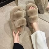 Cozy up in style with these ultra-soft fluffy platform slippers – comfort meets elevated fashion.