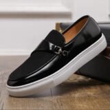 Elevate your footwear collection with the Henry Blackwood Leather Loafers—handcrafted from eco-treated leather, offering a sleek silhouette and versatile style.